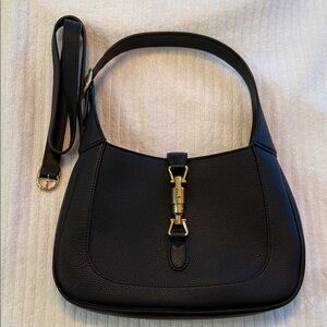 Gucci Black Hobo Bag with Gold Hardware